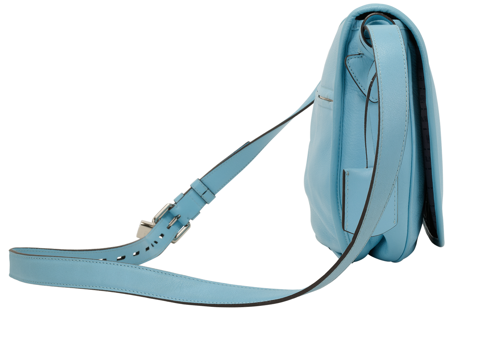 Heritage Messenger, &pound;420, Handbags, Blue, Leather, Side view